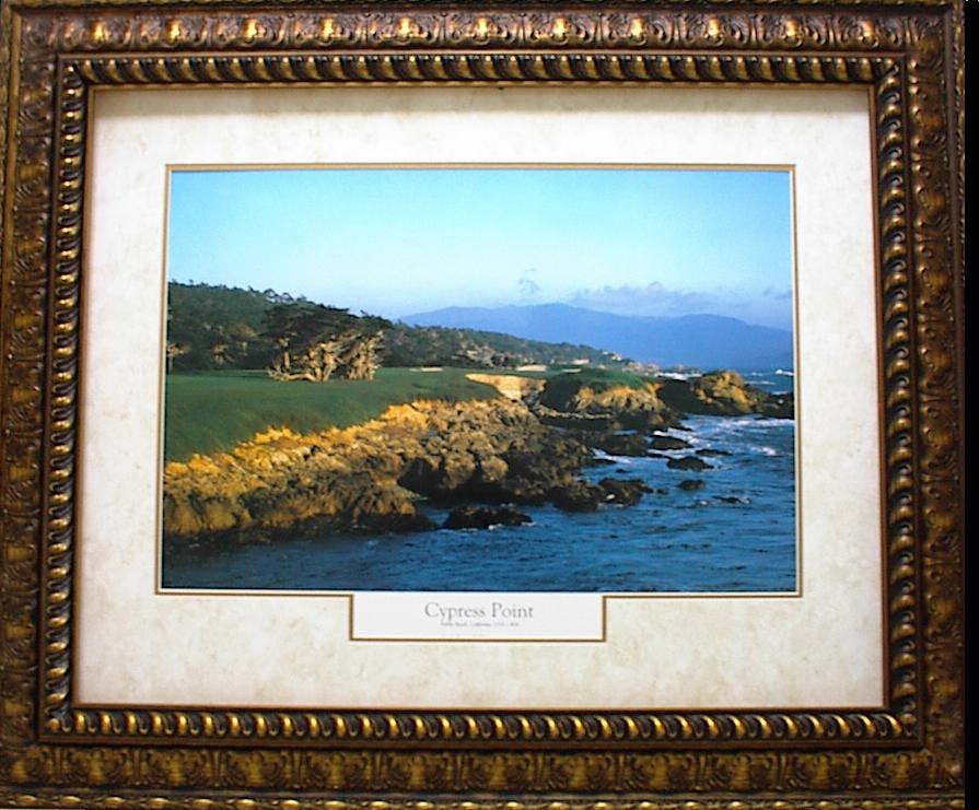 cypress point golf course bronze frame opaque mat